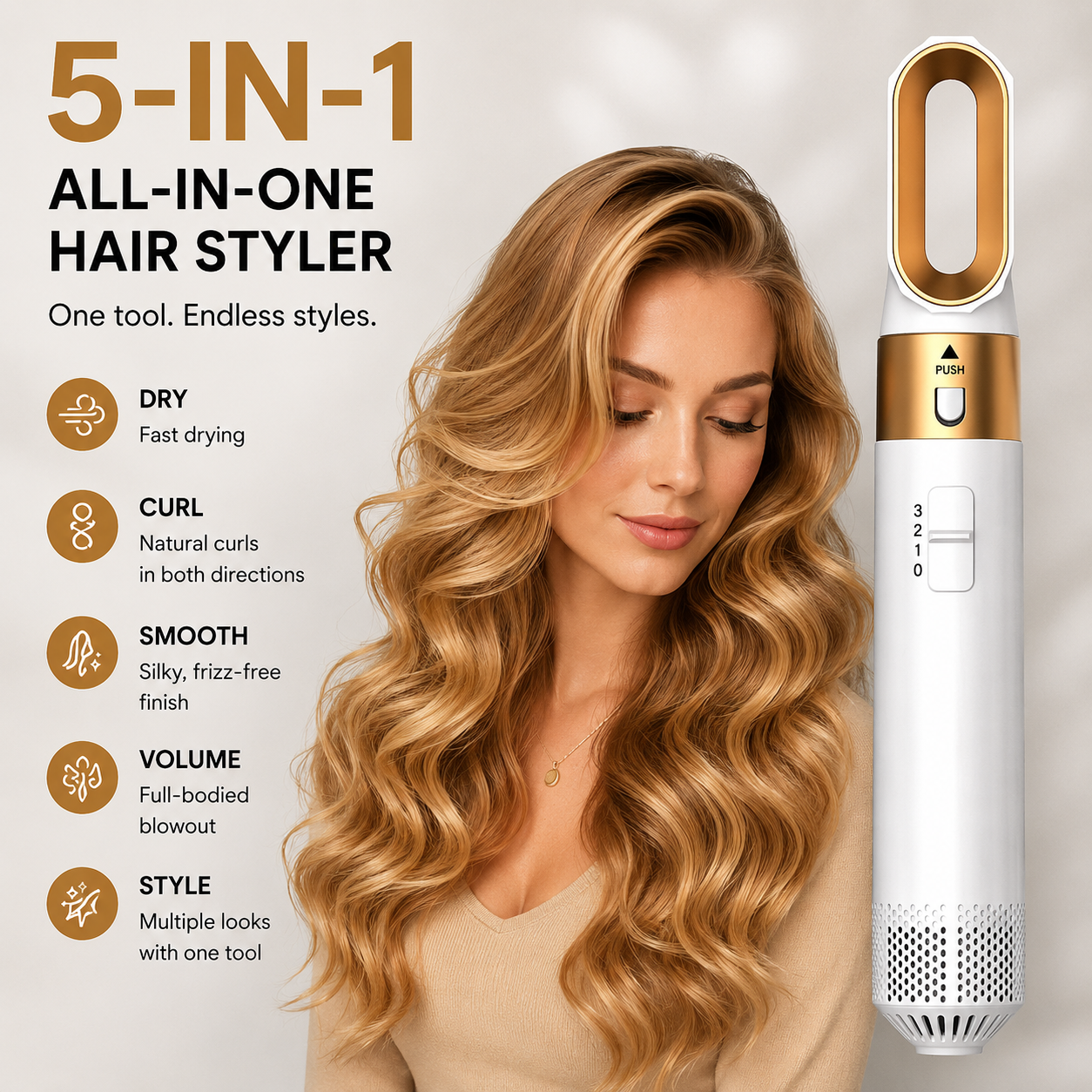 Perfect Hair in Minutes – 5-in-1 Styler
