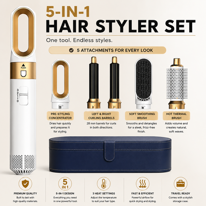 Perfect Hair in Minutes – 5-in-1 Styler